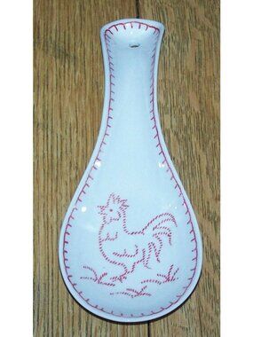 Kitchen Spoon Rest Rooster Ceramic Andrea by Sadek 8 1/2" Hanging or Counter